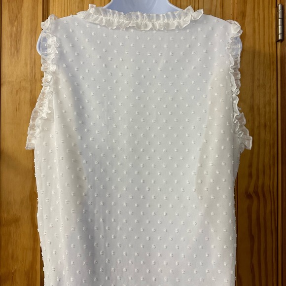 Annva U.S.A. Women’s Sz Lg White Sleeveless Lined Blouse NWOT, V496 - Picture 10 of 13
